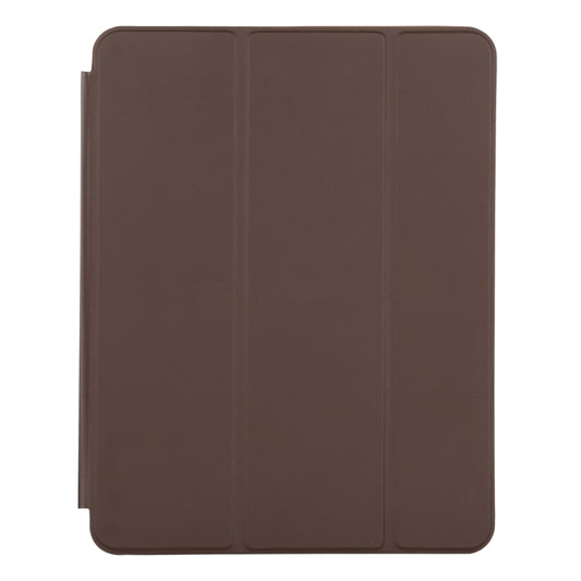 For iPad Pro 12.9 inch (2020/2021) 3-fold Horizontal Flip Smart Leather Tablet Case with Sleep / Wake-up Function & Holder(Brown) - iPad Pro 12.9 (2022/2021) Cases by buy2fix | Online Shopping UK | buy2fix