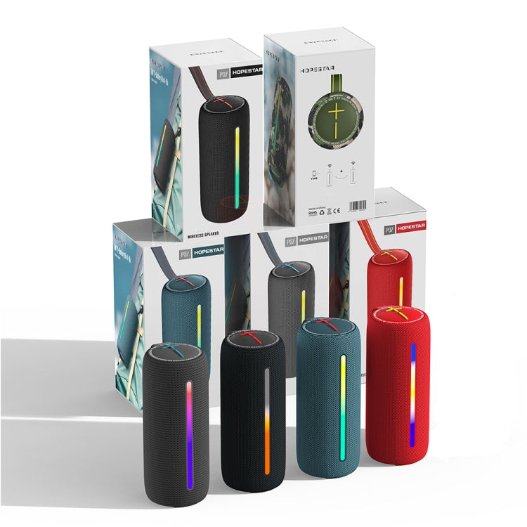 HOPESTAR P37 Outdoor Portable RGB Light Waterproof Wireless Bluetooth Speaker(Grey) - Waterproof Speaker by HOPESTAR | Online Shopping UK | buy2fix
