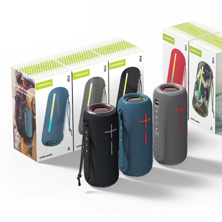 HOPESTAR P39 Outdoor Waterproof RGB Light Wireless Bluetooth Speaker(Red) - Waterproof Speaker by HOPESTAR | Online Shopping UK | buy2fix