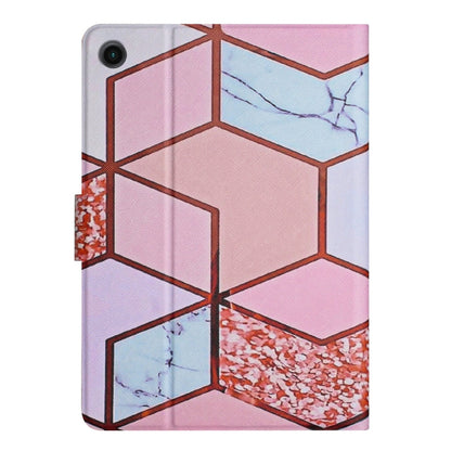For Samsung Galaxy Tab A8 Marble Pattern Smart Leather Tablet Case(Splicing Marble) by buy2fix