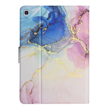 For Samsung Galaxy Tab S6 Lite P610 Marble Pattern Smart Leather Tablet Case(Pink Blue) by buy2fix