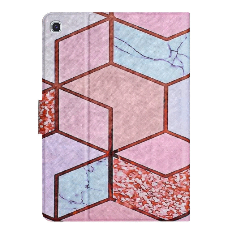 For Samsung Galaxy Tab A7 Lite T220 Marble Pattern Smart Leather Tablet Case(Splicing Marble) by buy2fix