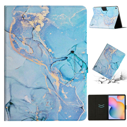 For Samsung Galaxy Tab A7 Lite T220 Marble Pattern Smart Leather Tablet Case(Blue) by buy2fix