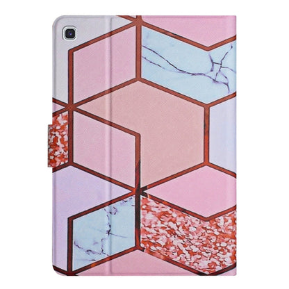 For Samsung Galaxy Tab A7 10.4 2020 T500 Marble Pattern Smart Leather Tablet Case(Splicing Marble) by buy2fix