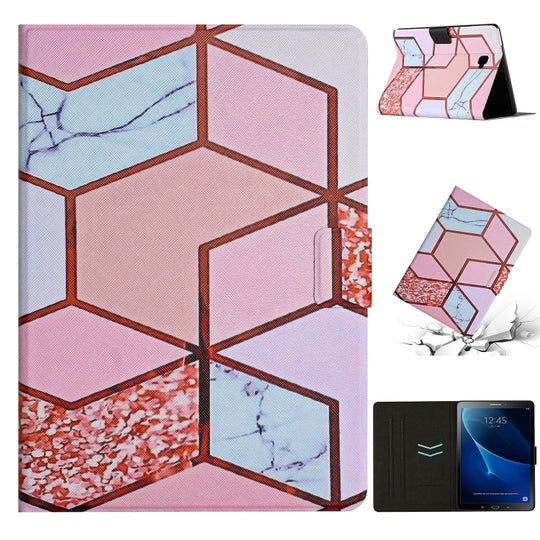 For Samsung Galaxy Tab A 10.1 T580 Marble Pattern Smart Leather Tablet Case(Splicing Marble)