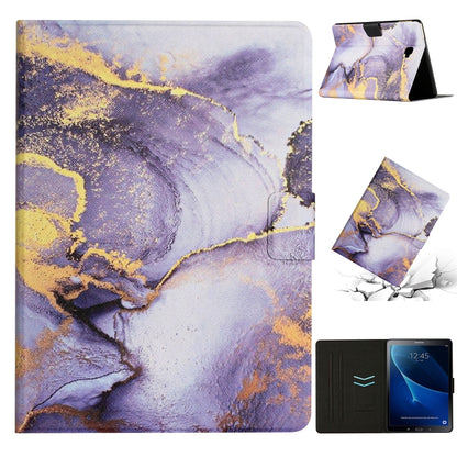 For Samsung Galaxy Tab A 10.1 T580 Marble Pattern Smart Leather Tablet Case(Purple) by buy2fix
