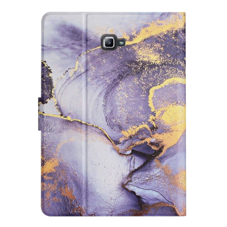 For Samsung Galaxy Tab A 10.1 T580 Marble Pattern Smart Leather Tablet Case(Purple) by buy2fix