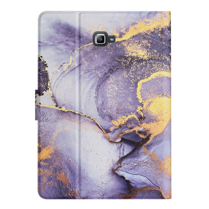 For Samsung Galaxy Tab A 10.1 T580 Marble Pattern Smart Leather Tablet Case(Purple) by buy2fix