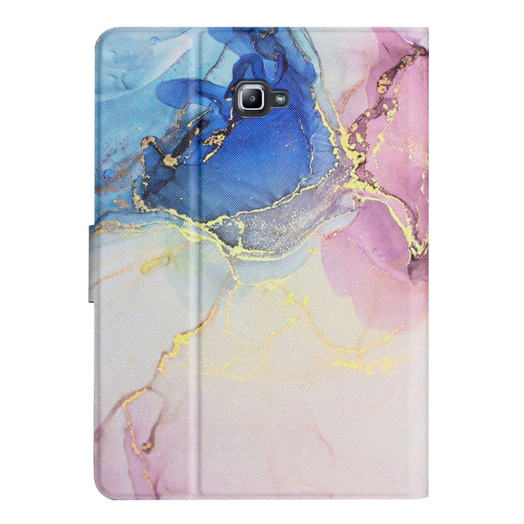 For Samsung Galaxy Tab A 10.1 T580 Marble Pattern Smart Leather Tablet Case(Pink Blue) by buy2fix
