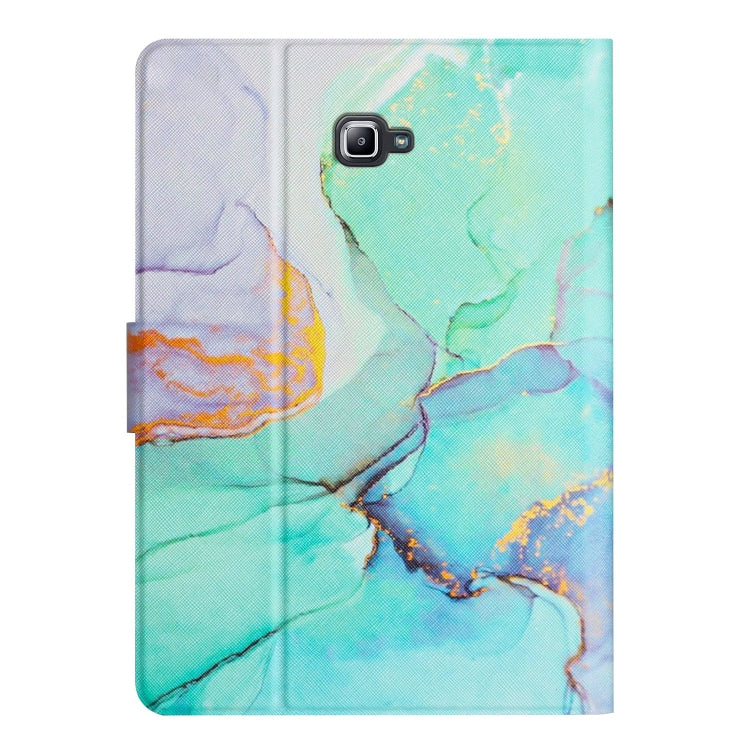 For Samsung Galaxy Tab A 10.1 T580 Marble Pattern Smart Leather Tablet Case(Green) by buy2fix