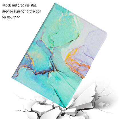 For Samsung Galaxy Tab A 10.1 T580 Marble Pattern Smart Leather Tablet Case(Green) by buy2fix
