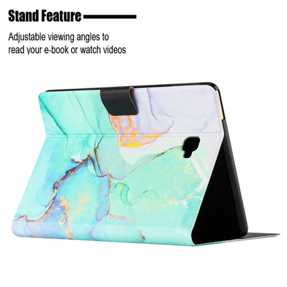 For Samsung Galaxy Tab A 10.1 T580 Marble Pattern Smart Leather Tablet Case(Green) by buy2fix