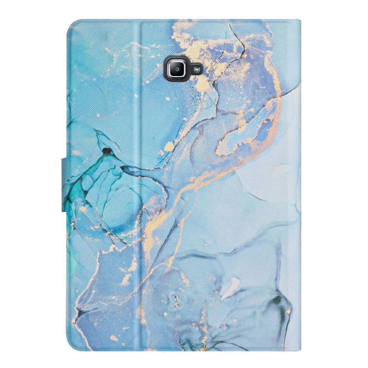 For Samsung Galaxy Tab A 10.1 T580 Marble Pattern Smart Leather Tablet Case(Blue) by buy2fix