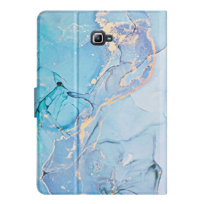 For Samsung Galaxy Tab A 10.1 T580 Marble Pattern Smart Leather Tablet Case(Blue) by buy2fix
