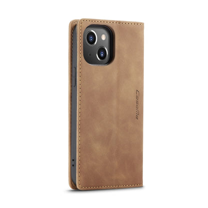 For iPhone 14 Plus CaseMe-013 Multifunctional Retro Frosted Leather Phone Case (Brown) - iPhone 14 Plus Cases by CaseMe | Online Shopping UK | buy2fix