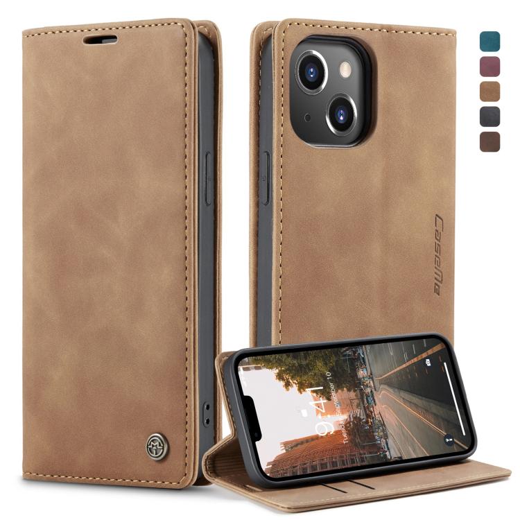 For iPhone 14 Plus CaseMe-013 Multifunctional Retro Frosted Leather Phone Case (Brown) - iPhone 14 Plus Cases by CaseMe | Online Shopping UK | buy2fix