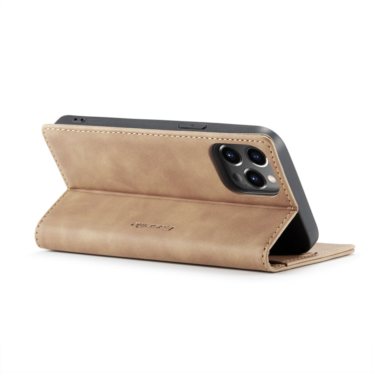 For iPhone 14 Pro Max CaseMe-013 Multifunctional Retro Frosted Leather Phone Case (Brown) - iPhone 14 Pro Max Cases by CaseMe | Online Shopping UK | buy2fix
