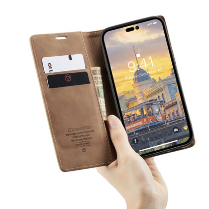 For iPhone 14 Pro Max CaseMe-013 Multifunctional Retro Frosted Leather Phone Case (Brown) - iPhone 14 Pro Max Cases by CaseMe | Online Shopping UK | buy2fix