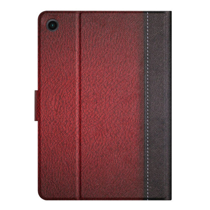 For Samsung Galaxy Tab A8 Stitching Solid Color Smart Leather Tablet Case(Red) by buy2fix