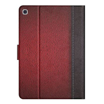 For Samsung Galaxy Tab A7 Lite T220 Stitching Solid Color Smart Leather Tablet Case(Red) by buy2fix