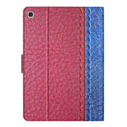 For Samsung Galaxy Tab A7 Lite T220 Stitching Solid Color Smart Leather Tablet Case(Rose Red) by buy2fix
