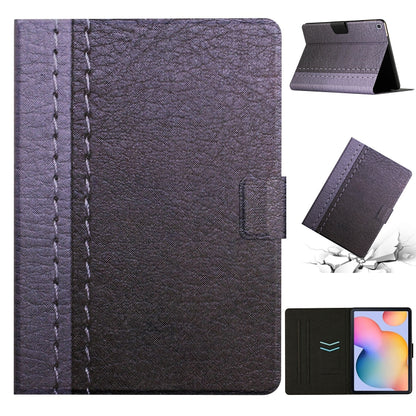 For Samsung Galaxy Tab A7 Lite T220 Stitching Solid Color Smart Leather Tablet Case(Grey) by buy2fix