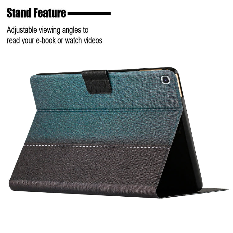 For Samsung Galaxy Tab A7 10.4 2020 T500 Stitching Solid Color Smart Leather Tablet Case(Green) by buy2fix