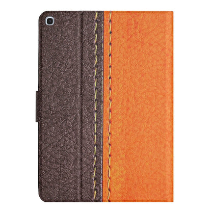 For Samsung Galaxy Tab A 10.1 2019 T510 Stitching Solid Color Smart Leather Tablet Case(Orange) by buy2fix