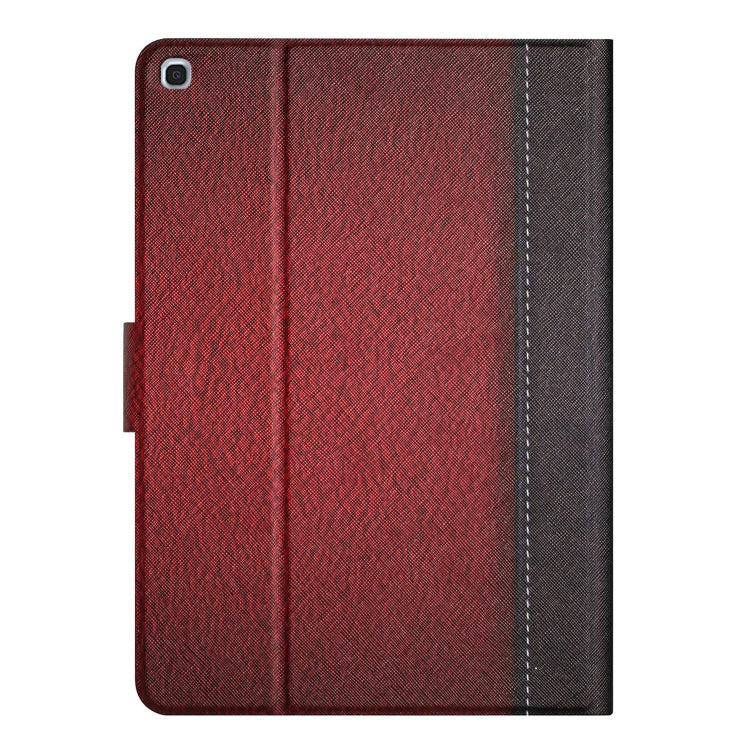 For Samsung Galaxy Tab A 10.1 2019 T510 Stitching Solid Color Smart Leather Tablet Case(Red) by buy2fix