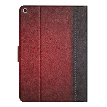 For Samsung Galaxy Tab A 10.1 2019 T510 Stitching Solid Color Smart Leather Tablet Case(Red) by buy2fix