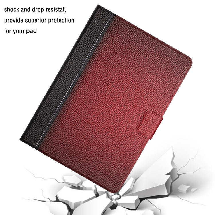 For Samsung Galaxy Tab A 10.1 2019 T510 Stitching Solid Color Smart Leather Tablet Case(Red) by buy2fix