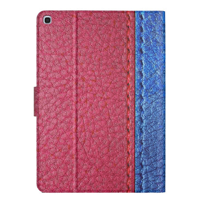 For Samsung Galaxy Tab A 10.1 2019 T510 Stitching Solid Color Smart Leather Tablet Case(Rose Red) by buy2fix