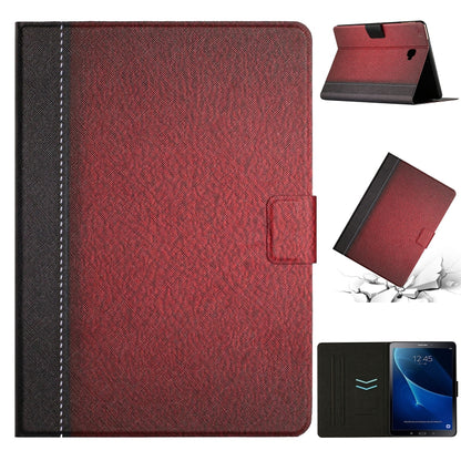For Samsung Galaxy Tab A 10.1 T580 Stitching Solid Color Smart Leather Tablet Case(Red) by buy2fix