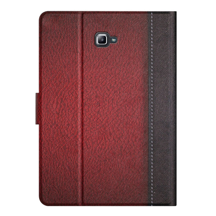 For Samsung Galaxy Tab A 10.1 T580 Stitching Solid Color Smart Leather Tablet Case(Red) by buy2fix