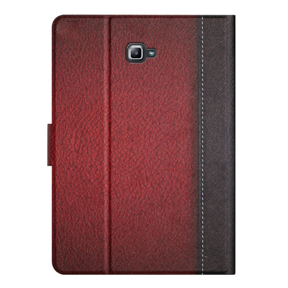 For Samsung Galaxy Tab A 10.1 T580 Stitching Solid Color Smart Leather Tablet Case(Red) by buy2fix