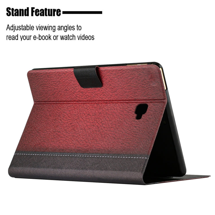 For Samsung Galaxy Tab A 10.1 T580 Stitching Solid Color Smart Leather Tablet Case(Red) by buy2fix