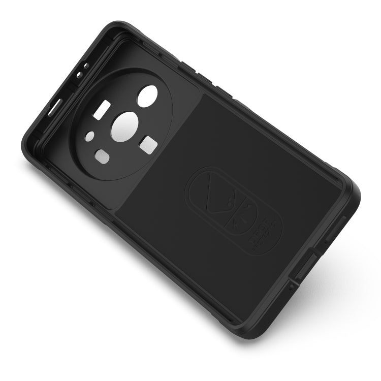 For Xiaomi 12S Ultra Magic Shield TPU + Flannel Phone Case(Black) - Xiaomi Cases by buy2fix | Online Shopping UK | buy2fix