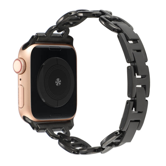 Steel Watch Band For Apple Watch Ultra 49mm&Watch Ultra 2 49mm / Series 9&8&7 45mm / SE 3&SE 2&6&SE&5&4 44mm / 3&2&1 42mm(Black) by buy2fix