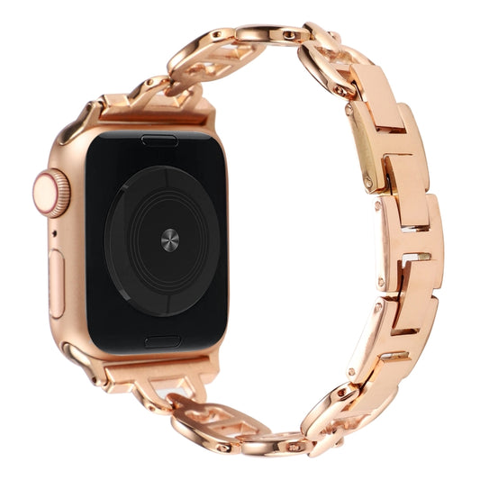 Steel Watch Band For Apple Watch Ultra 49mm&Watch Ultra 2 49mm / Series 9&8&7 45mm / SE 3&SE 2&6&SE&5&4 44mm / 3&2&1 42mm(Rose Gold) by buy2fix