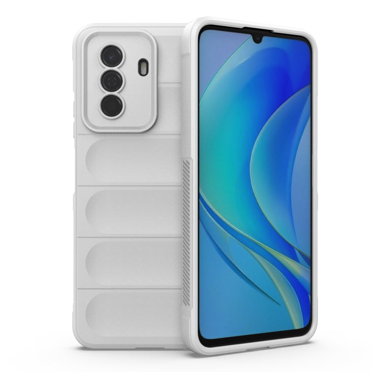 For Huawei Enjoy 50 4G / Nova Y70 Magic Shield TPU + Flannel Phone Case(White) - Huawei Cases by buy2fix | Online Shopping UK | buy2fix