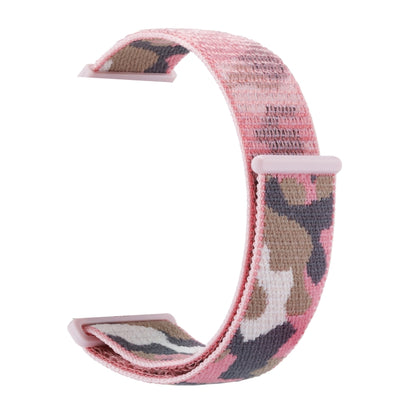 Nylon Loop Watch Band For  Apple Watch Ultra 49mm&Watch Ultra 2 49mm / Series 9&8&7 45mm / SE 3&SE 2&6&SE&5&4 44mm / 3&2&1 42mm(Pink Camouflage) - Watch Bands by buy2fix | Online Shopping UK | buy2fix