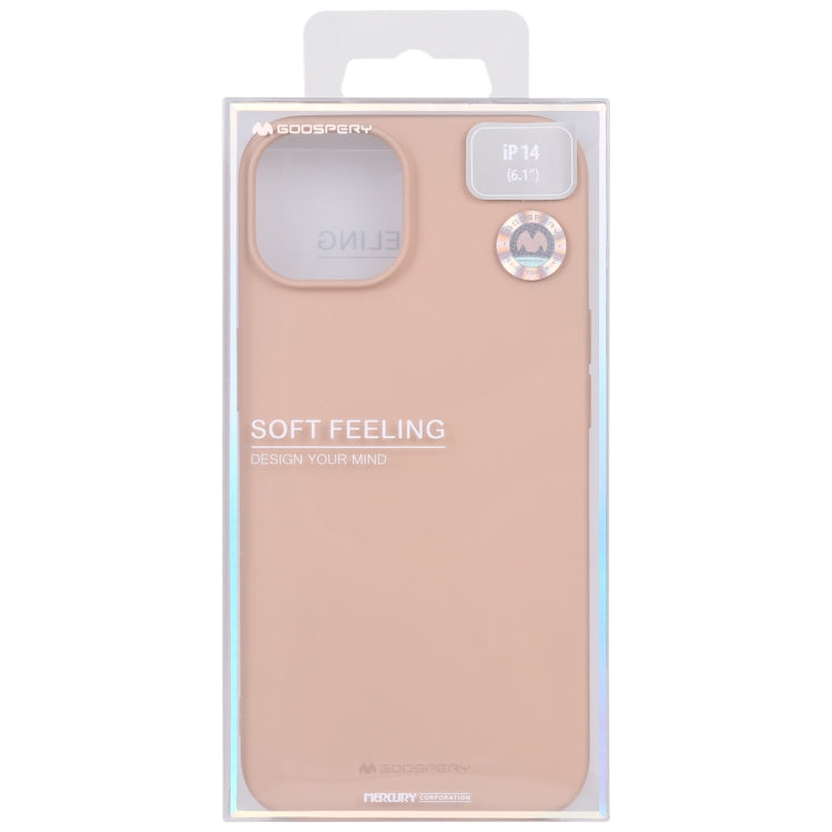 For iPhone 14 GOOSPERY SOFT FEELING Liquid TPU Phone Case (Light Pink) - iPhone 14 Cases by GOOSPERY | Online Shopping UK | buy2fix