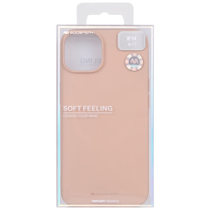 For iPhone 14 GOOSPERY SOFT FEELING Liquid TPU Phone Case (Light Pink) - iPhone 14 Cases by GOOSPERY | Online Shopping UK | buy2fix