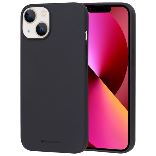 For iPhone 14 Plus GOOSPERY SOFT FEELING Liquid TPU Phone Case (Black) - iPhone 14 Plus Cases by GOOSPERY | Online Shopping UK | buy2fix