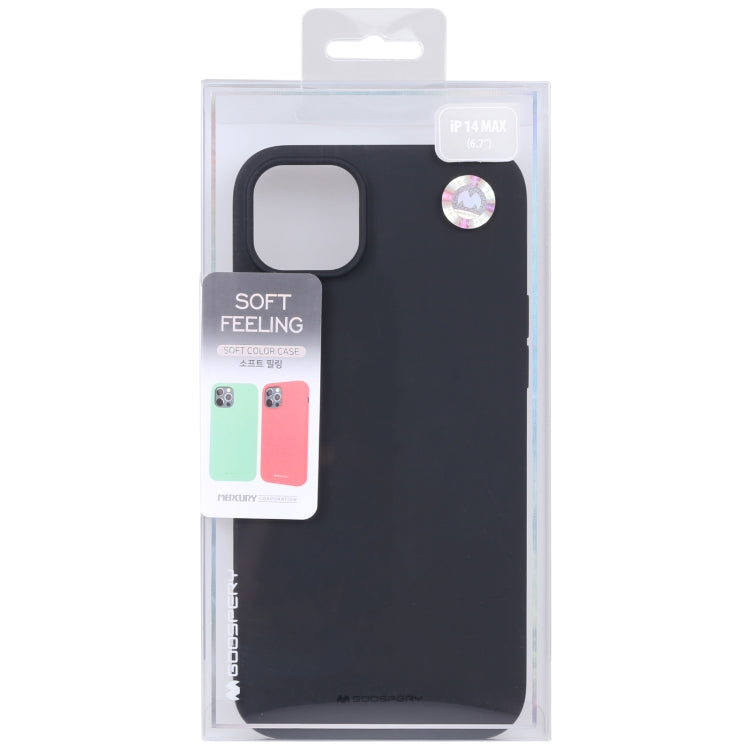 For iPhone 14 Plus GOOSPERY SOFT FEELING Liquid TPU Phone Case (Black) - iPhone 14 Plus Cases by GOOSPERY | Online Shopping UK | buy2fix