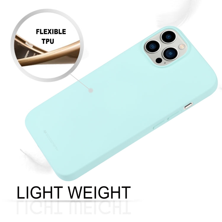 For iPhone 14 Pro GOOSPERY SOFT FEELING Liquid TPU Phone Case(Mint Green) - iPhone 14 Pro Cases by GOOSPERY | Online Shopping UK | buy2fix