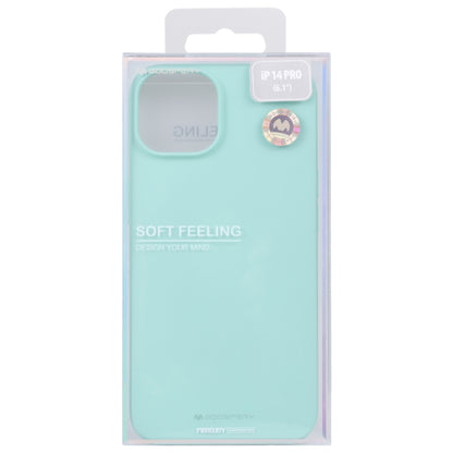 For iPhone 14 Pro GOOSPERY SOFT FEELING Liquid TPU Phone Case(Mint Green) - iPhone 14 Pro Cases by GOOSPERY | Online Shopping UK | buy2fix