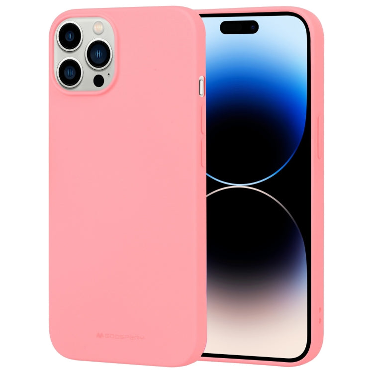 For iPhone 14 Pro Max GOOSPERY SOFT FEELING Liquid TPU Phone Case (Pink) - iPhone 14 Pro Max Cases by GOOSPERY | Online Shopping UK | buy2fix