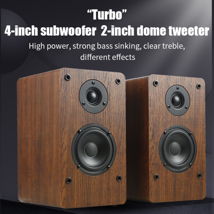 D1 Coaxial Card Bluetooth Wooden Desktop Speaker(Brown) - Desktop Speaker by buy2fix | Online Shopping UK | buy2fix