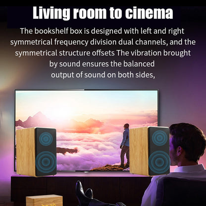 D1 Coaxial Card Bluetooth Wooden Desktop Speaker(Brown) - Desktop Speaker by buy2fix | Online Shopping UK | buy2fix